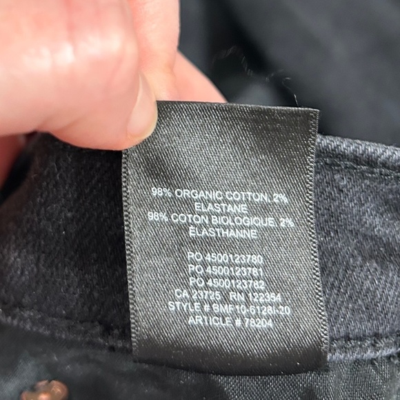 Aritzia Denim Forum Yoko Bermuda Jorts Jean Shorts High Rise Waist Black - Picture 10 of 13